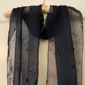Navy “Celestial” scarf